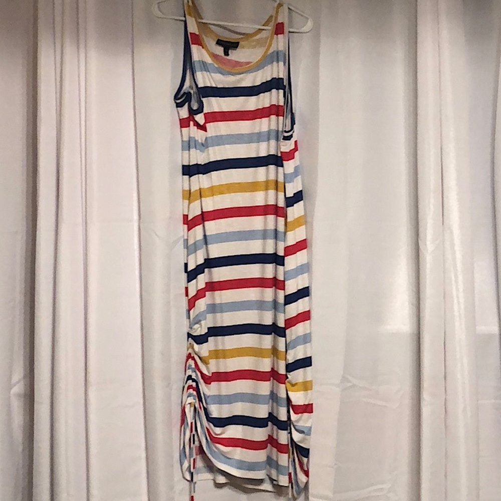 Lane Bryant Dress with pockets. Rainbow Striped. Size 22 / 24 Plus.